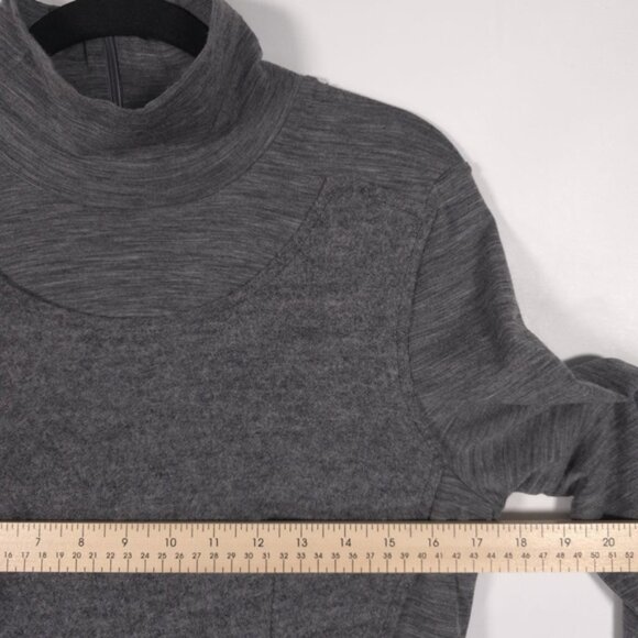 SPORTMAX‎ Teismo Dress Double Layer WOOL Knit Midi Turtleneck No Size Tag LARGE - Picture 8 of 16